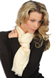 Cashmere & Seta accessori sciarpe foulard scarva champagne dorato 170x25cm